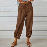 Pantalon ample droit à jambe large pour femmes