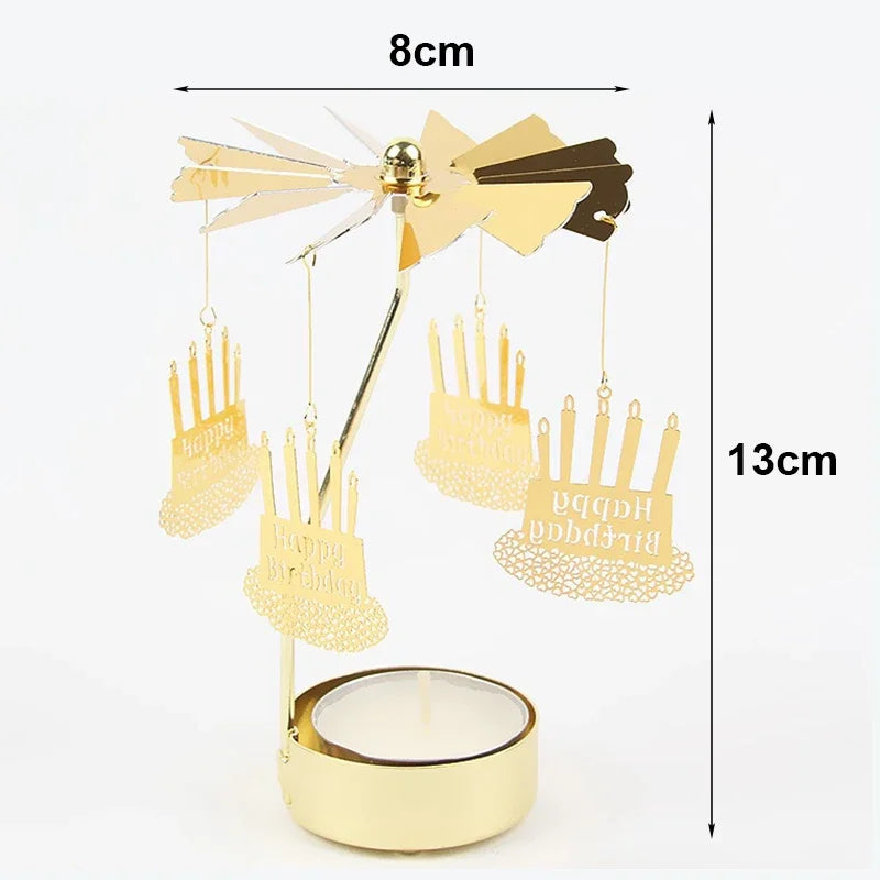 Rotating Metal Candle Holder - Magical Effect