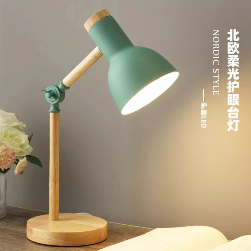 Colourful Wooden Table Lamp