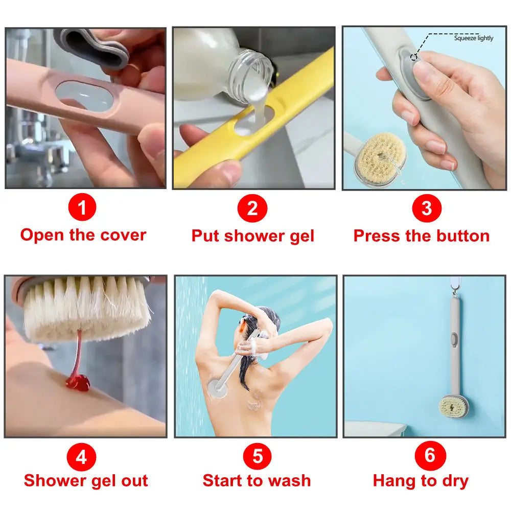Long Handle Massage and Bath Brush