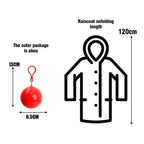 Lot de 10 Ponchos Imperméables jetables de Poche