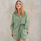 Jasmin - pyjama en gaze de coton pour femme