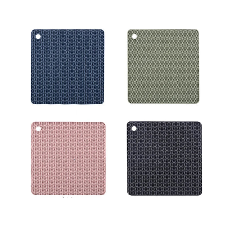 Lot de 4 Dessous de Plat en Silicone Antidérapant