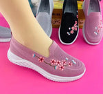 Mocassins respirants à motif floral