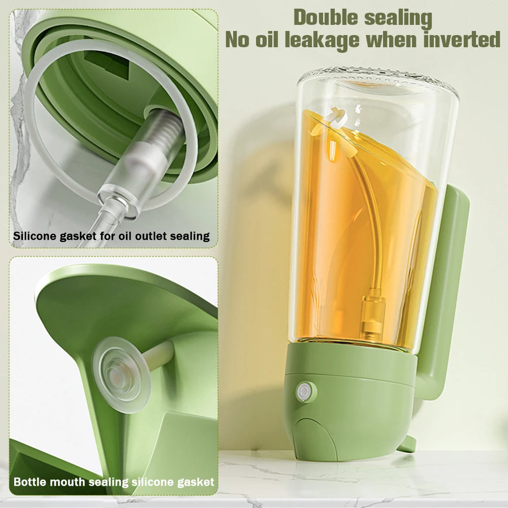 2-in-1 Glass Oil Sprayer for Cooking with Handle