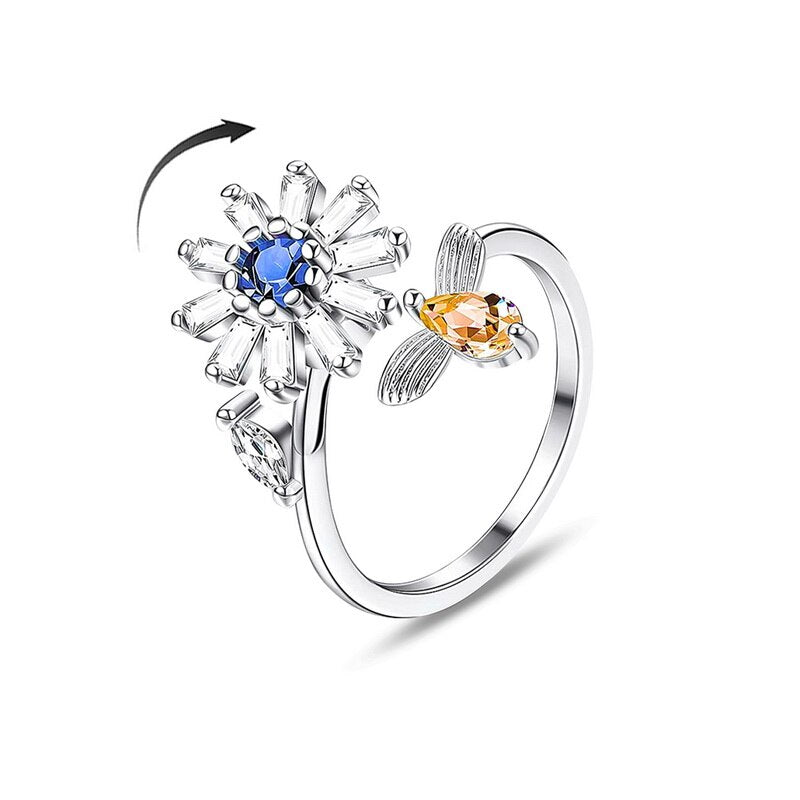Bague d'anxiété ajustable pour femme