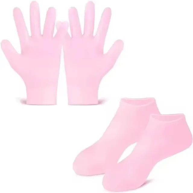 2-Pack Hydrating Gel Socks for Dry Feet & Hands