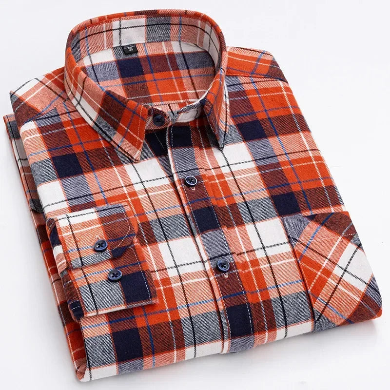 Chemise en Coton à Carreaux
