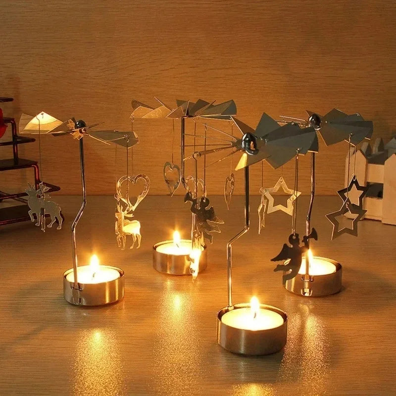 Rotating Metal Candle Holder - Magical Effect