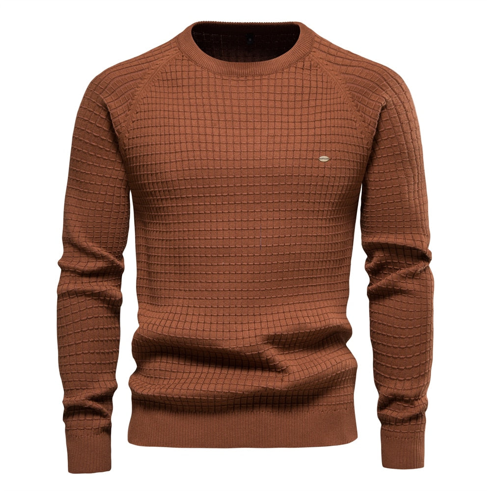 Men's round neck knit jumper