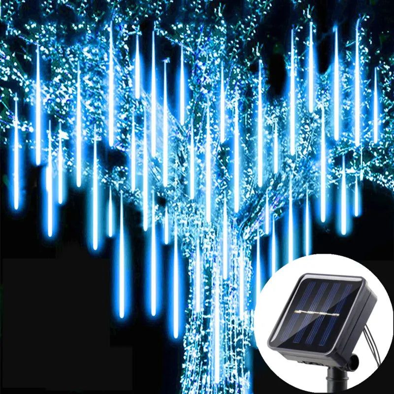 Solar Christmas Icicle String Lights