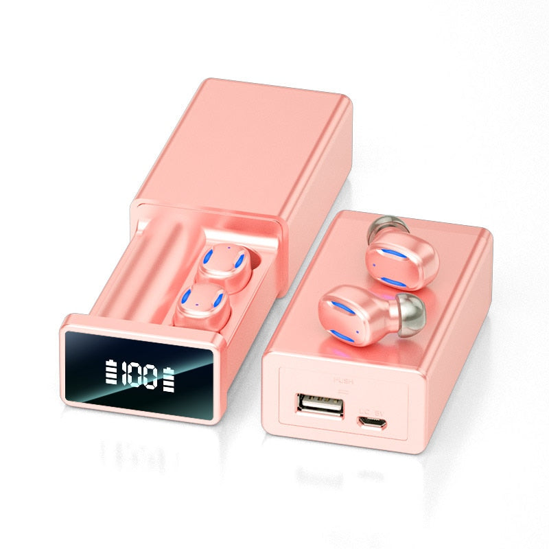 Ecouteurs bluetooth 2 en 1 - batterie externe intégrée