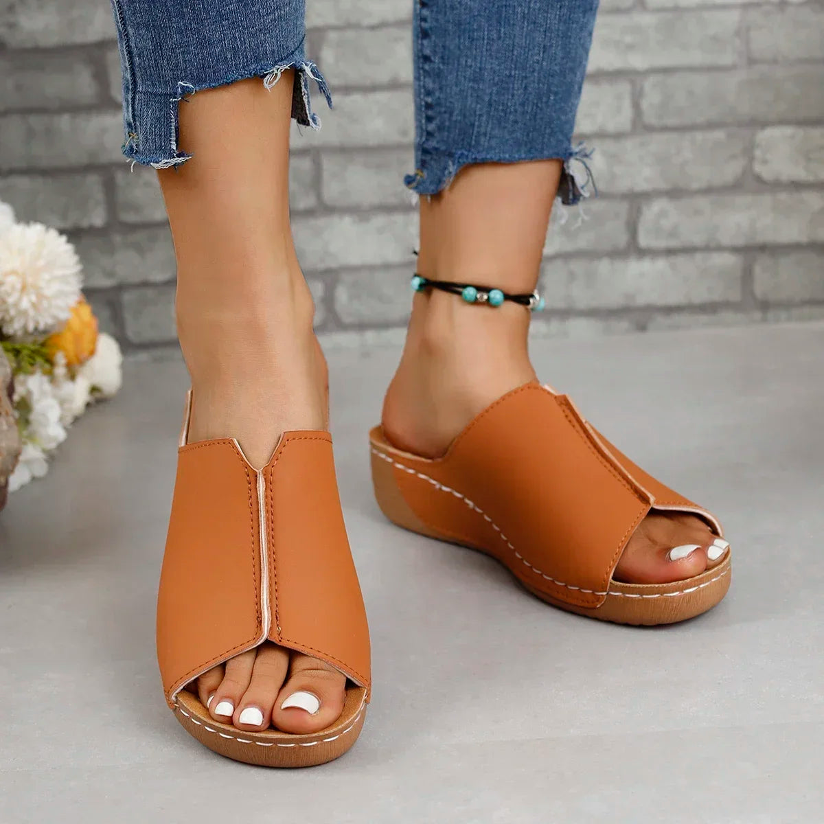 Mules Talons Compensés