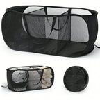 Grand Panier en Maille Pop-Up Pliable 3 Compartiments - Noir, Blanc & Couleurs