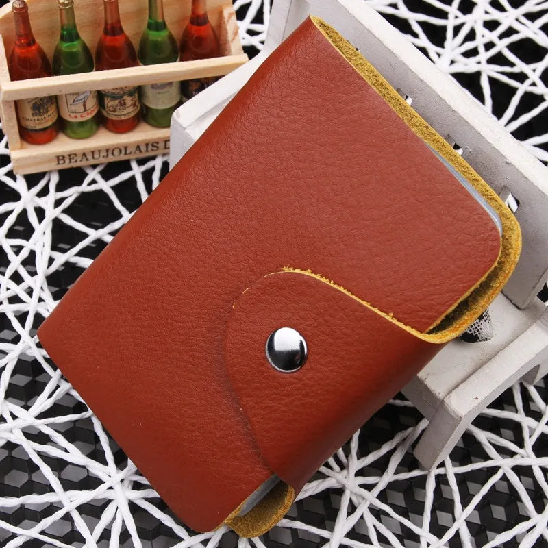 Porte Cartes Elégant en Cuir PU