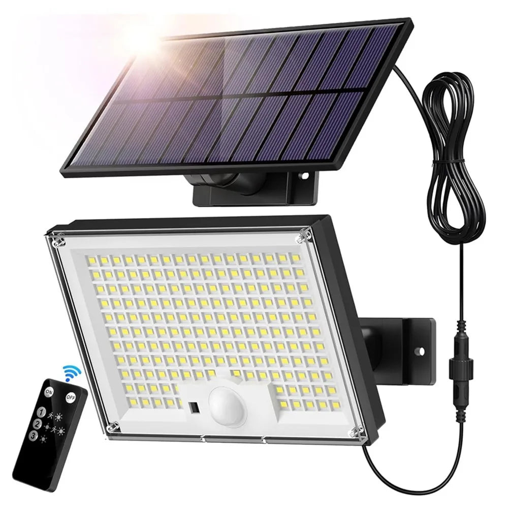 172LED Outdoor Solar Light - Waterproof with Motion Sensor and Remote Control