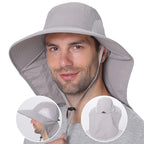 Large Chapeau avec Couvre Cou