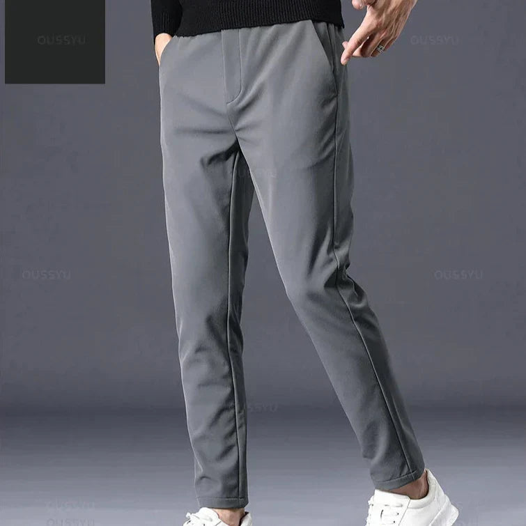 Men's Elegant Winter Trousers with Ultra-Warm Fleece Lining