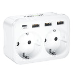 6-in-1 Wall Outlet Extender - USB and USB-C - Fast Charging
