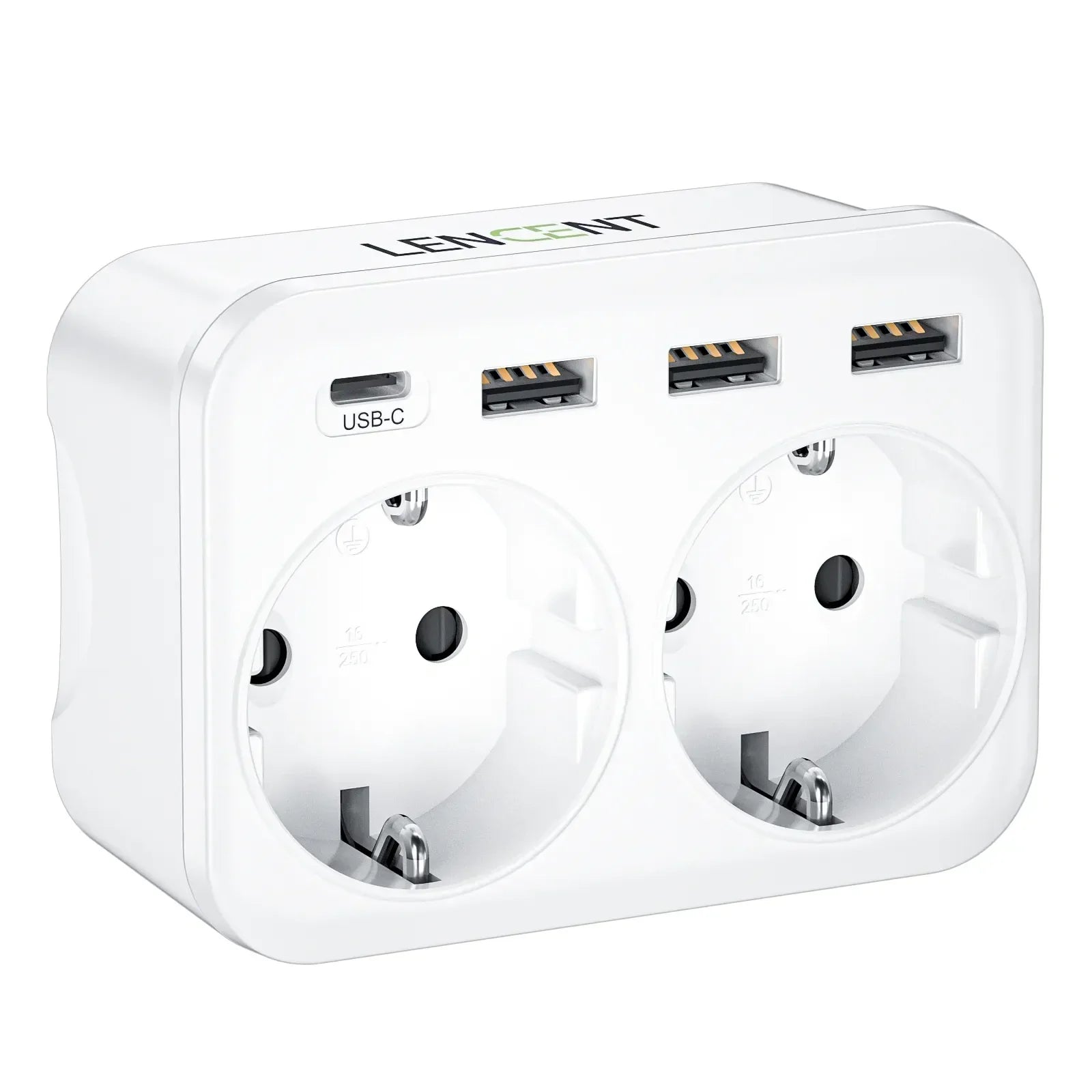 6-in-1 Wall Outlet Extender - USB and USB-C - Fast Charging