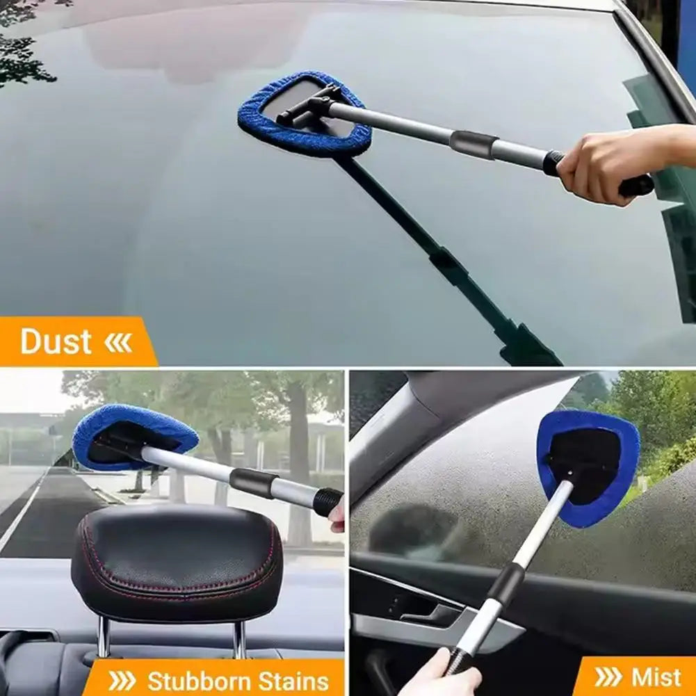 Windscreen Cleaning Tool + 3 Microfiber Cloths and 1 Sprayer