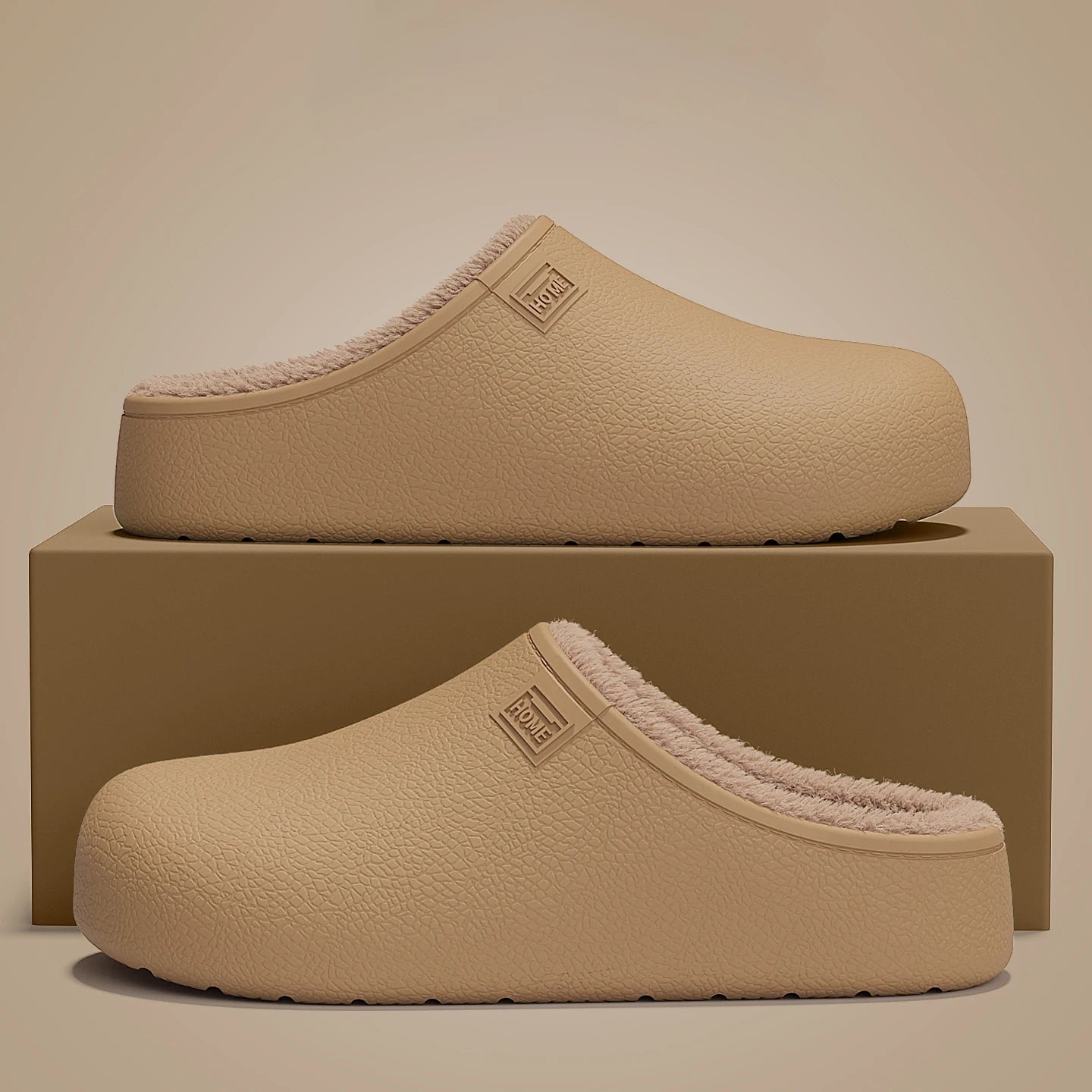 Waterproof Fleece-Lined EVA Winter Slippers