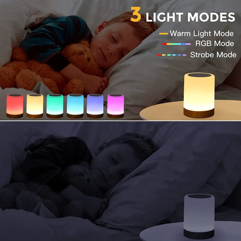 Lampe LED Tactile Douce - Lumière Multicolore