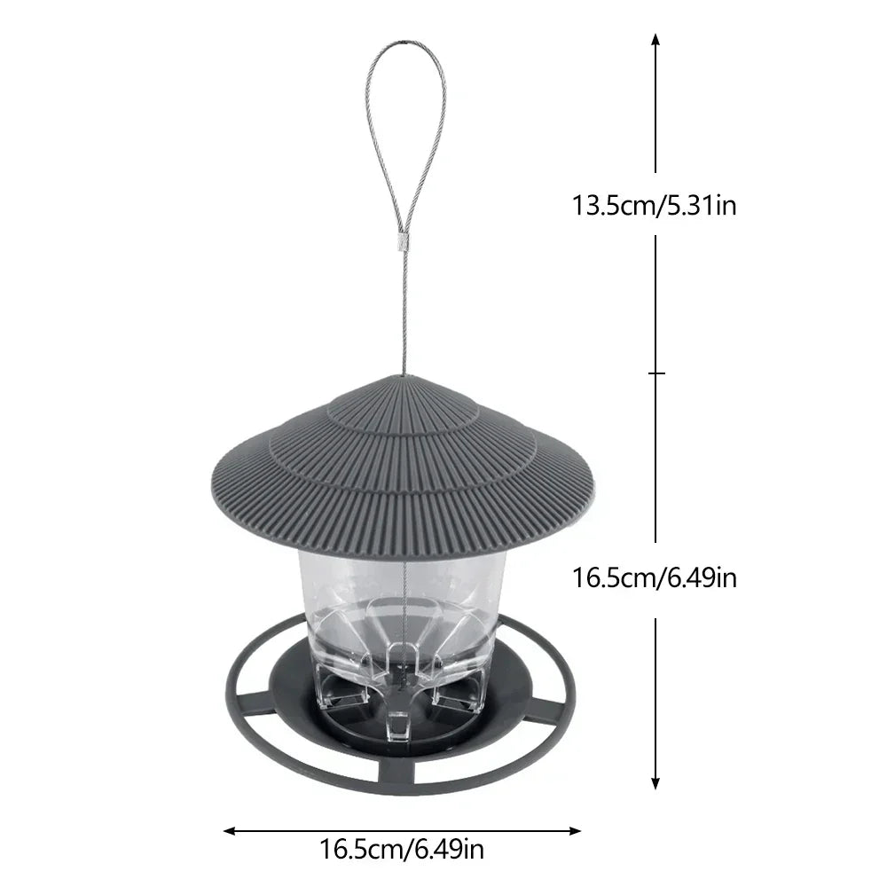 Hanging Bird Feeder – Durable Roof & Large Capacity