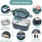 Portable electric heating lunch box