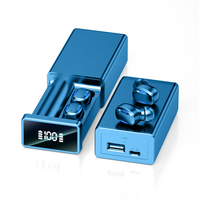 Ecouteurs bluetooth 2 en 1 - batterie externe intégrée