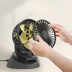 Mini Ventilateur Rotatif Á Double Tête Pour Voiture