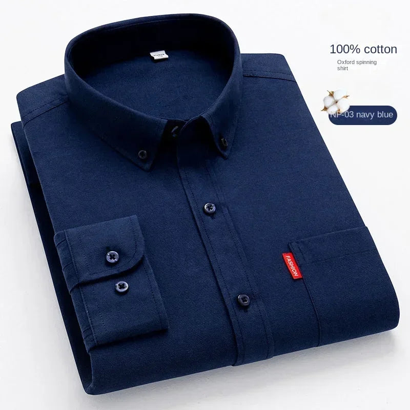 Men's 100% Pure Cotton Long Sleeve Shirt
