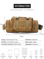 Sac Tactique Bandoulière et Ceinture Multi-Compartiments – Randonnée, Camping et Plein Air