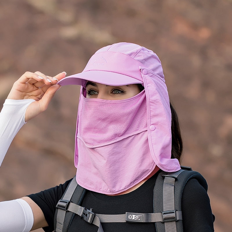 Casquette 4en1 avec masque intégré anti-UV