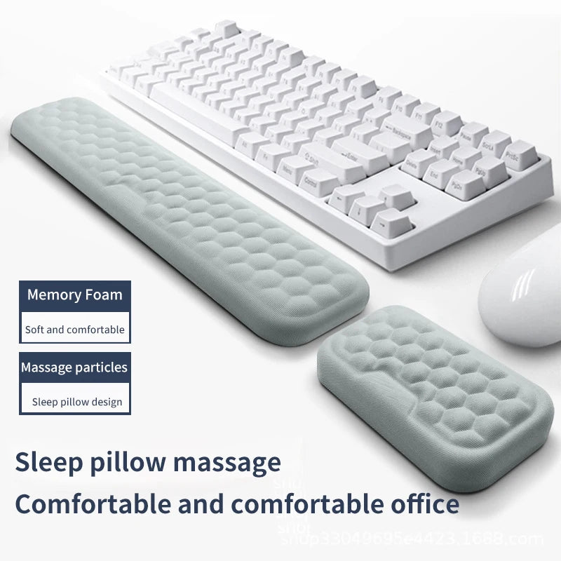 Lot de 2 Reposes Poignets à Mémoire de Forme - Clavier + Souris