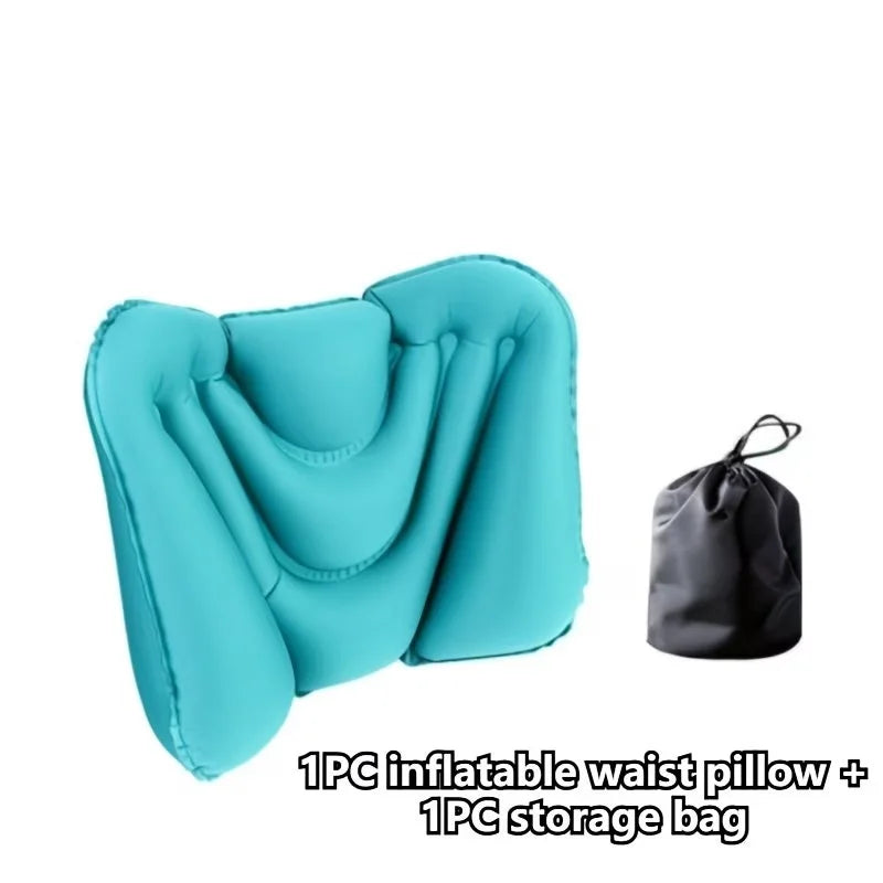 Portable Inflatable Lumbar Support Cushion - Ideal for Travel and Relaxation