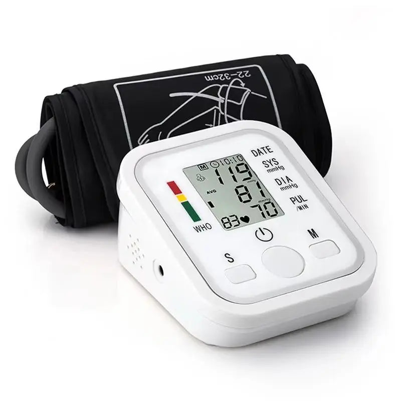 Easy-to-use blood pressure monitor with LCD display