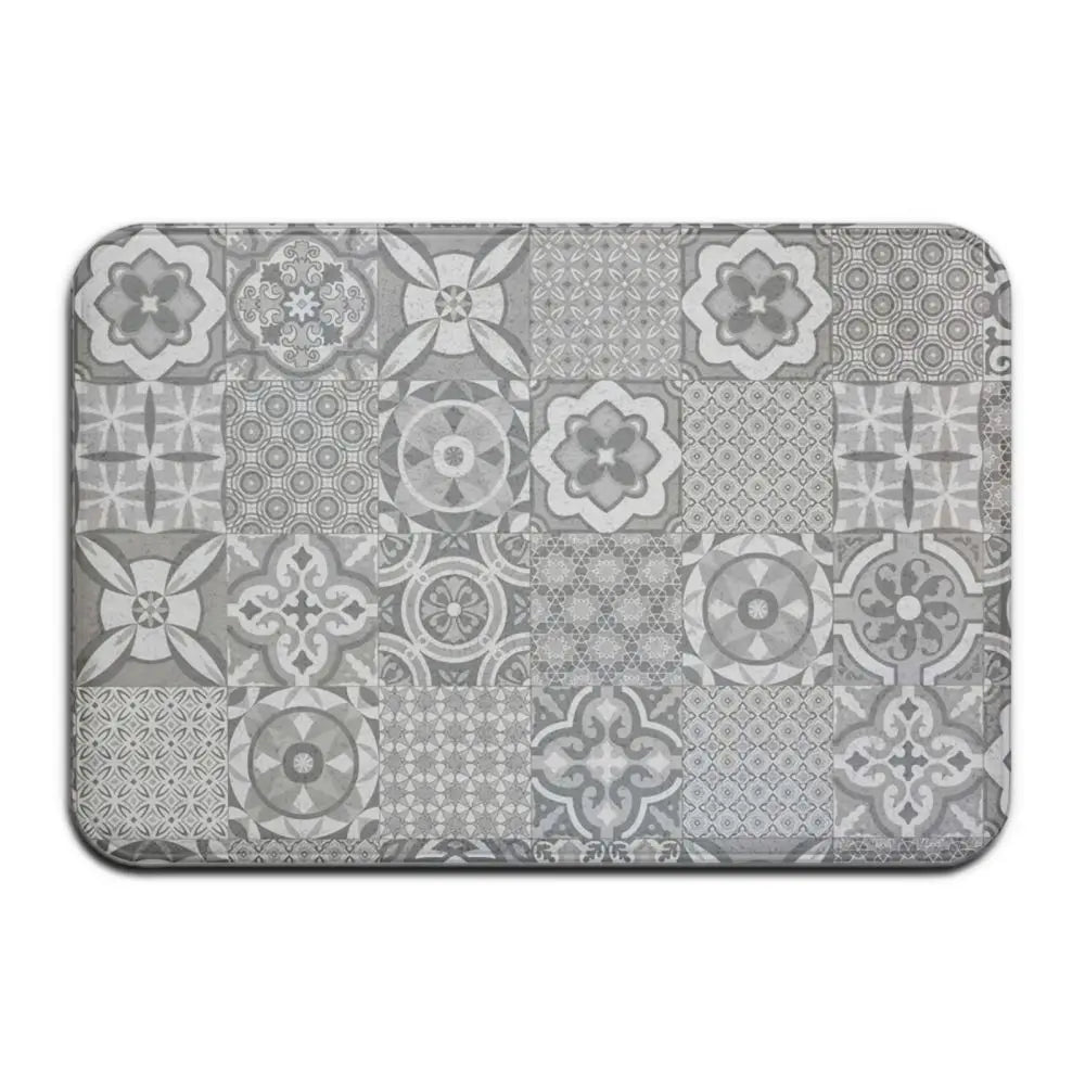 Cement tile floor mat