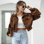 Blouson aviateur court à manches femme