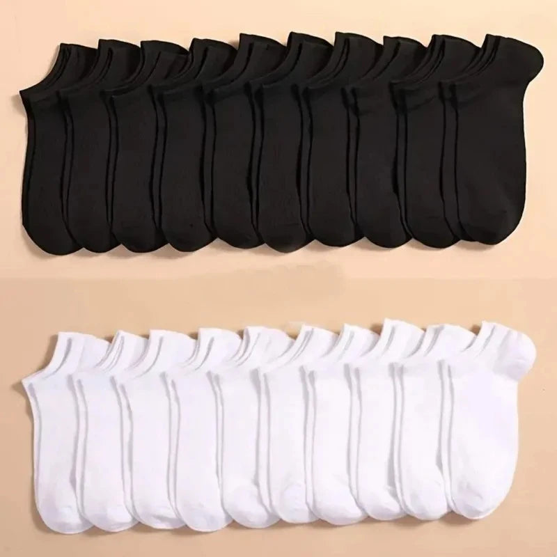 Pack 20 Pairs of Men's/Women's Socks – Absorbent & Comfortable