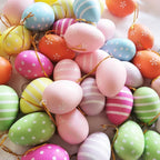 Lot de 12 Oeufs de Pâques Décoratifs