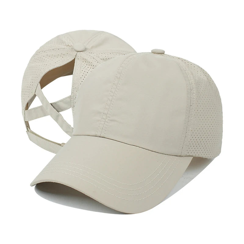 Casquette Femme Séchage Rapide à Queue de Cheval