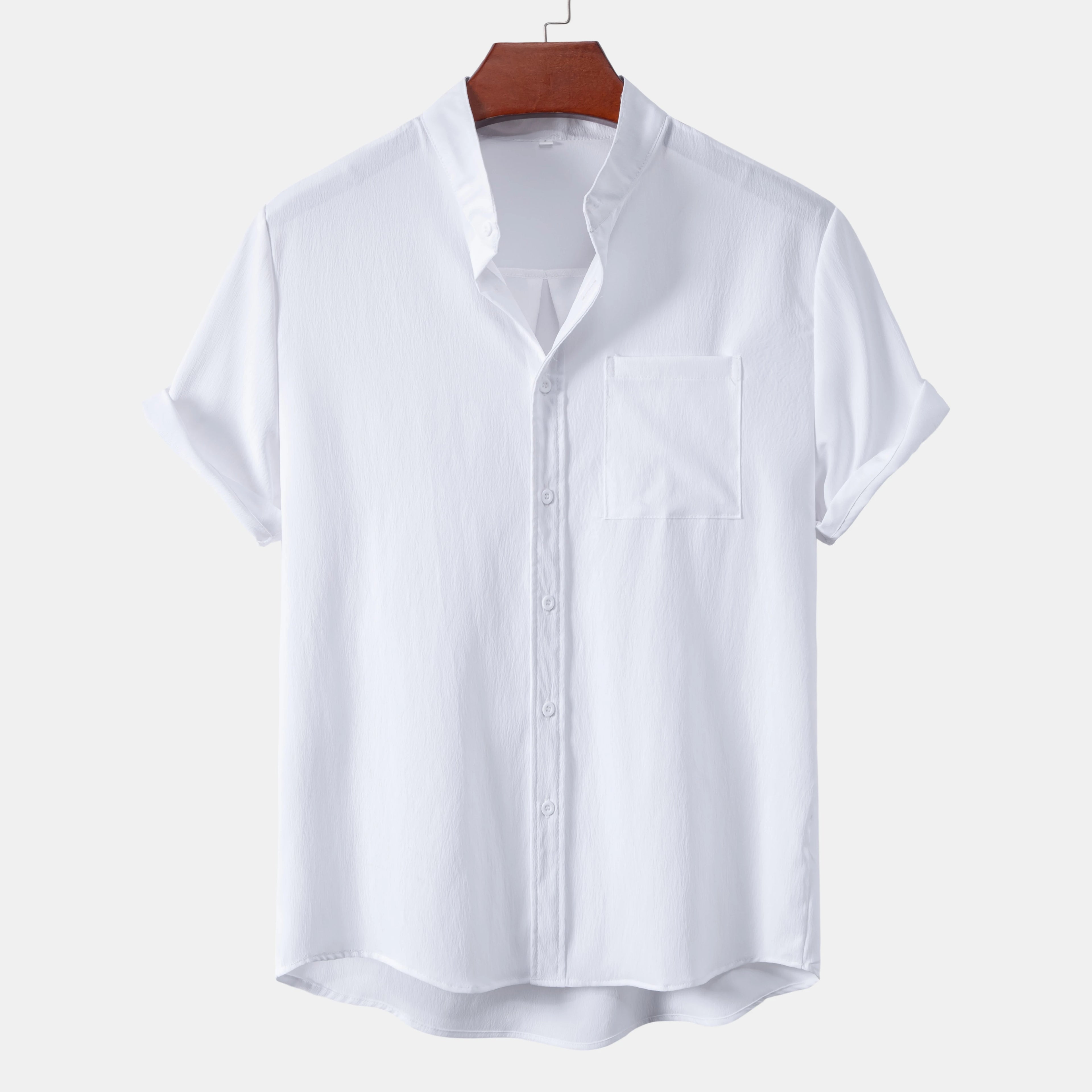 Casual Mandarin Collar Shirt - Spring & Summer