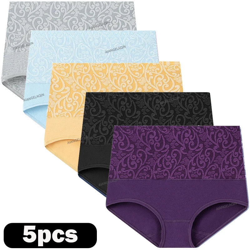 Lot de 5 Culottes Shapers Taille Haute en Coton