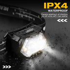9LED Headlamp - 6 modes + Motion Sensor