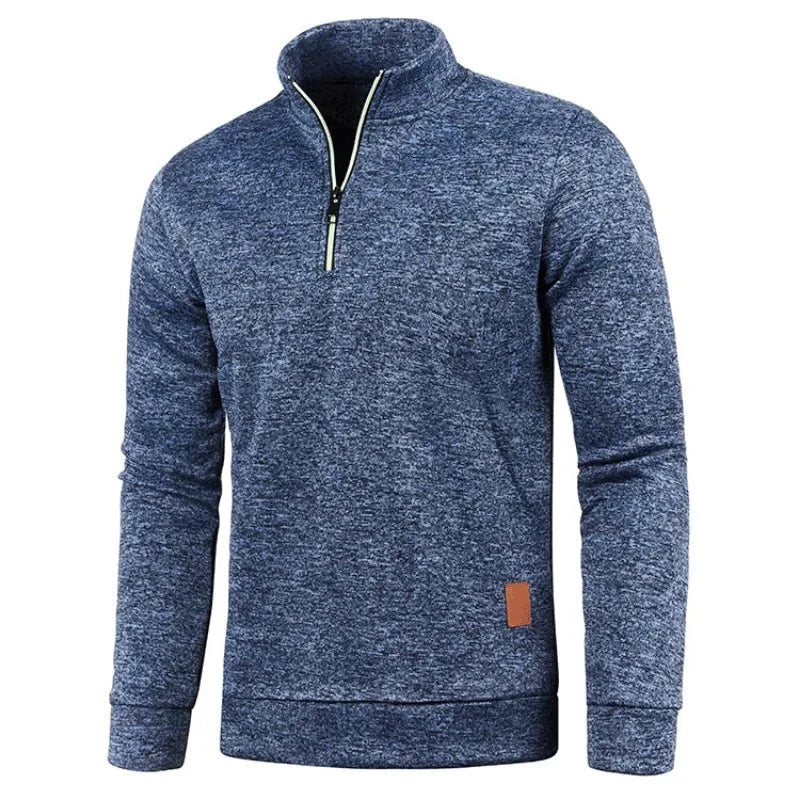 Men's Turtleneck Zip-Up Sweater