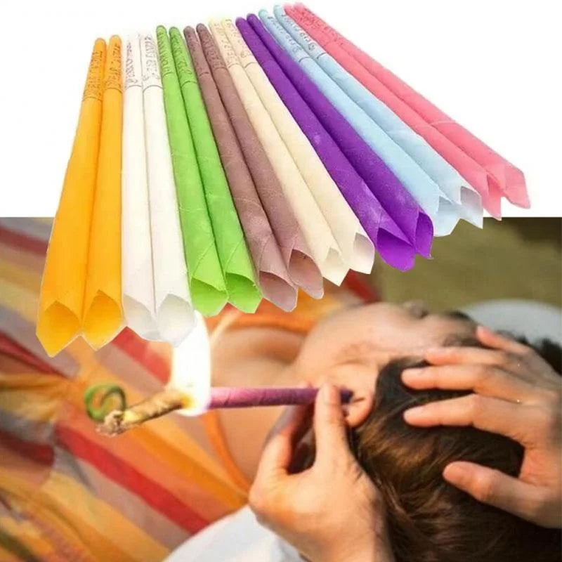 Lot de 30 Bougies Auriculaires Aromatiques – Cônes pour Oreilles Multicolores – Accessoires de Bien-Être & Relaxation