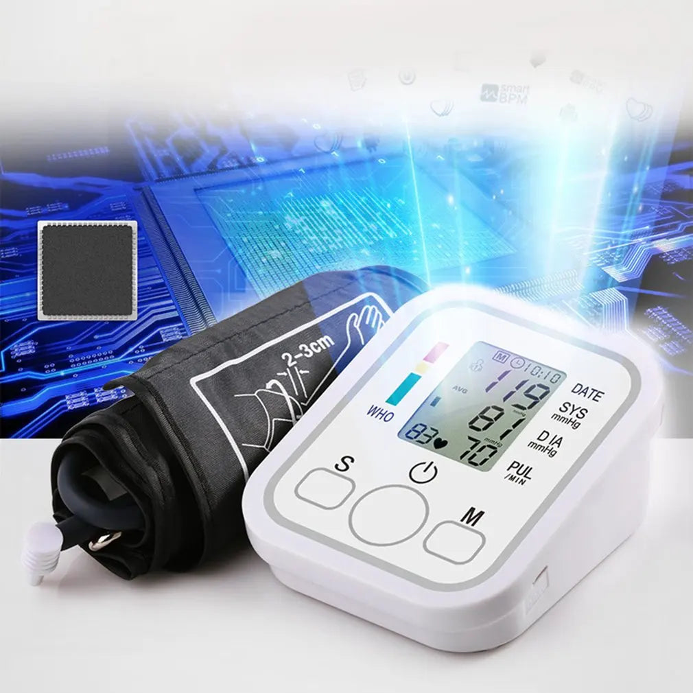 Easy-to-use blood pressure monitor with LCD display