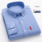 Chemise à Manches Longues 100% Pur Coton Homme