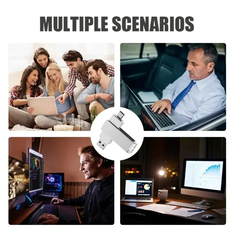 USB 3.2 Flash Drive Up to 16TB + FREE Type-C Adapter